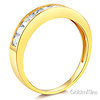 8-Stone Princess-Cut Channel-Set CZ Wedding Band in 14K Yellow Gold 0.75ctw thumb 1