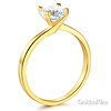 Bypass 1-CT Round-Cut CZ Engagement Ring Solitaire in 14K Yellow Gold thumb 1