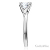 Bypass 1-CT Round-Cut CZ Engagement Ring Solitaire in 14K White Gold thumb 2