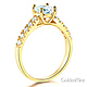 Trellis Cathedral 1-CT Round-Cut CZ Engagement Ring in 14K Yellow Gold thumb 1