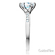 Cathedral-Set 1-CT Round-Cut CZ Engagement Ring in 14K White Gold thumb 2