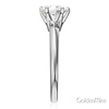 Knife-Edge 6-Prong 1-CT Round-Cut CZ Engagement Ring Solitaire in 14K White Gold thumb 2