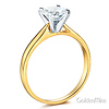 Cathedral Solitaire 1-CT Round-Cut CZ Engagement Ring in 14K Yellow Gold thumb 1