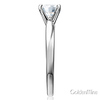 Cathedral Solitaire 1-CT Round-Cut CZ Engagement Ring in 14K White Gold thumb 2