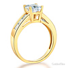 1-CT Princess-Cut & Channel Side CZ Engagement Ring in 14K Yellow Gold thumb 1
