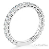 2.5mm Scallop Round-Cut CZ Eternity Ring Wedding Band in 14K White Gold 0.75ctw thumb 1