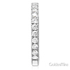 2.5mm Scallop Round-Cut CZ Eternity Ring Wedding Band in 14K White Gold 0.75ctw thumb 2