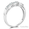 2.5mm Round & Baguette Cubic Zirconia CZ Wedding Band in 14K White Gold thumb 1