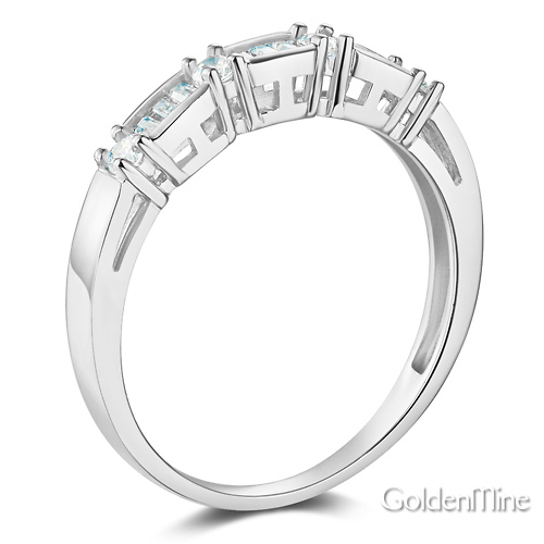 1.25 CT Round-Cut & Baguette CZ Wedding Ring Set in 14K White Gold 2ctw Slide 5