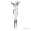 1.25 CT Round-Cut & Baguette CZ Wedding Ring Set in 14K White Gold 2ctw thumb 3