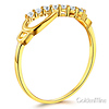 Sparkling Semi-Lined CZ Infinity Ring in  14K Yellow Gold thumb 1