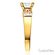 Wide 1-CT Princess-Cut & Baguette CZ Engagement Ring in 14K Yellow Gold thumb 2