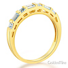 1.25 CT Princess-Cut & Side Baguette CZ Wedding Ring Set in 14K Yellow Gold thumb 5