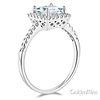 Square Halo 1-CT Princess CZ Engagement Ring in 14K White Gold thumb 1