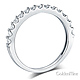 Tulip-Set Three-Stone Round-Cut CZ Wedding Ring Set in 14K White Gold thumb 5