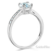 1-CT Basket Cathedral Round-Cut & Pave CZ Engagement Ring in 14K White Gold thumb 1