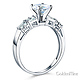 Round & Baguette-Cut CZ Engagement Ring Set in 14K White Gold thumb 2