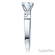 Round & Baguette-Cut CZ Engagement Ring Set in 14K White Gold thumb 3