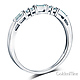 1-CT Princess & Side Baguette CZ Wedding Ring Set in 14K White Gold thumb 5