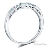 Round & Baguette-Cut CZ Engagement Ring Set in 14K White Gold thumb 5