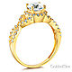 Woven 1.25CT Round-Cut Halo CZ Engagement Ring in 14K Yellow Gold thumb 1