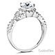 Woven 1.25CT Round-Cut Halo CZ Engagement Ring in 14K White Gold thumb 1