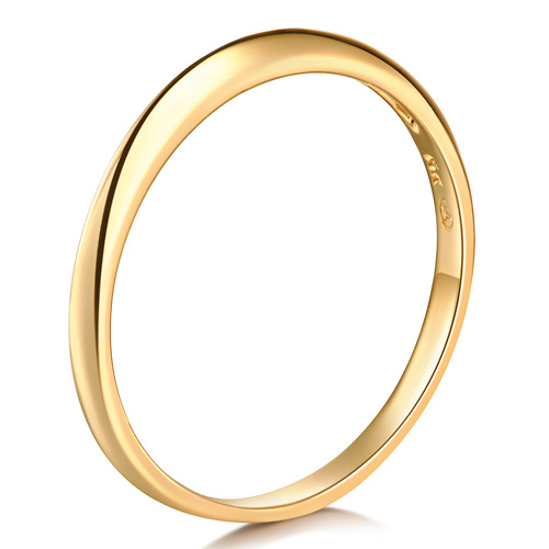 1.5mm Knife-Edge Wedding Band in 14K Yellow Gold Solid Slide 2