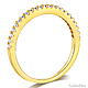 1.5mm Half Eternity Round-Cut 22 CZ Wedding Band in 14K Yellow Gold thumb 1