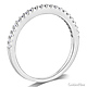 1.5mm Half Eternity Round-Cut Cubic Zirconia Wedding Band in 14K White Gold thumb 1