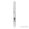 1.5mm Half Eternity Round-Cut Cubic Zirconia Wedding Band in 14K White Gold thumb 2