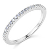 Square Halo 1.25CT Round-Cut CZ Wedding Ring Set in 14K White Gold thumb 4