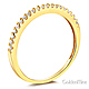 1.5mm 20 Half Eternity Round-Cut CZ Wedding Band in 14K Yellow Gold thumb 1