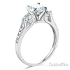 3-Stone Trellis Round-Cut CZ Engagement Ring in 14K White Gold 1.5ctw thumb 1