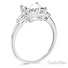 3-Stone Pear & 1.75-CT Princess-Cut CZ Engagement Ring in 14K White Gold thumb 1