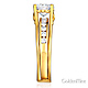 Split Shank 1-CT Round-Cut Solitaire CZ Wedding Ring Set in 14K Yellow Gold thumb 2
