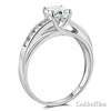 Cathedral Trellis-Set 1-CT Round-Cut CZ Engagement Ring in 14K White Gold thumb 1