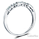 Round & Baguette-Cut CZ Wedding Ring Band in 14K White Gold 0.25ctw thumb 2