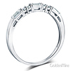 Round & Baguette-Cut CZ Wedding Ring Band in 14K White Gold 0.25ctw thumb 2