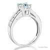 Basket-Set 1-CT Princess-Cut CZ Engagement Ring in Sterling Silver (Rhodium) thumb 1