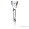 Basket-Set 1-CT Round-Cut CZ Engagement Ring in Sterling Silver (Rhodium) thumb 2