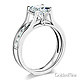 Split Shank 1-CT Princess-Cut Solitaire CZ Wedding Ring Set in Sterling Silver (Rhodium) thumb 1