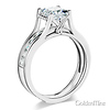 Split Shank 1-CT Princess-Cut Solitaire CZ Wedding Ring Set in Sterling Silver (Rhodium) thumb 1