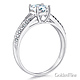 Split Shank Knife-Edge 1-CT Round CZ Engagement Ring in Sterling Silver (Rhodium) thumb 1