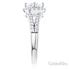 Split Shank Halo 1-CT Round CZ Engagement Ring in Sterling Silver (Rhodium) thumb 2