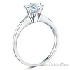 6-Prong 1-CT Round-Cut CZ Engagement Ring & Side Pave in Sterling Silver (Rhodium) thumb 1