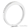 2.6mm Pave Round CZ Wedding Band in Sterling Silver (Rhodium) thumb 1