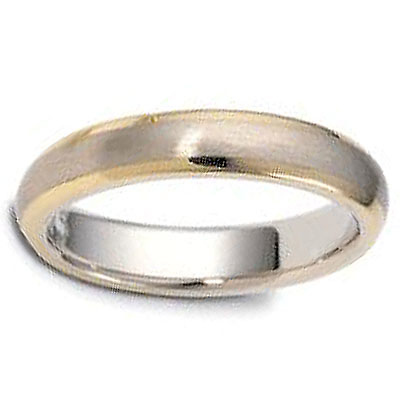4.5mm Two-Tone 14K Gold Wedding Ring Slide 1