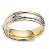 6mm Dora 14K Two Tone Gold Wedding Band thumb 1