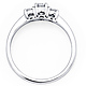 Three Stone 14K White Gold Diamond Engagement Ring 0.55 ctw thumb 1