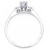 Three Stone 14K White Gold Diamond Engagement Ring 0.60 ctw thumb 1